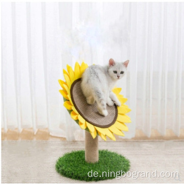 Sonnenblumenkratzerpfosten für Innenkatze